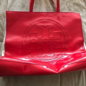 Red Tory Burch tote bag